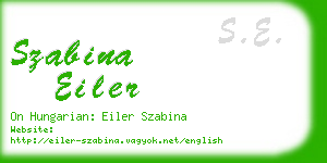 szabina eiler business card